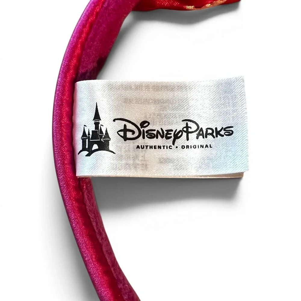 Disney Parks Minnie Mouse Headband Magenta Sequin Polka Dot Bow Ears